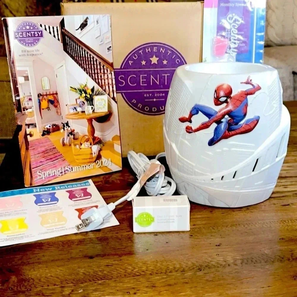 Scentsy Authentic Marvel Spider Man Full Size Wax Melt Warmer PlugIn Nine Realms